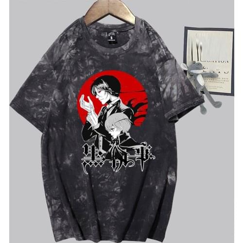Black Butler Black T-Shirt Men Women Casual Streetwear Harajuku Hip Hop Tee Shirt Homme