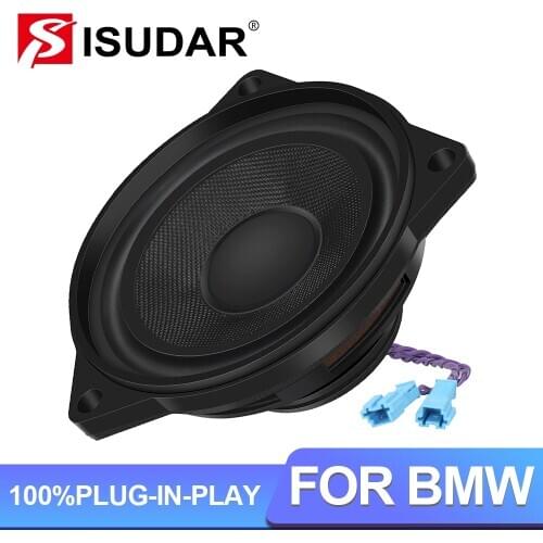 ISUDAR 4 Inch Speaker Center Dashboard Rear Headrest For BMW E60 E70 E81 E90 F10 F20 F30 Series NdFeB Magnet Stereo Upgrade