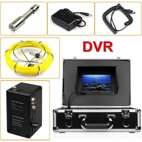 20M 23MM Pipe Inspection Camera 7Inch LCD Drain Sewer Industrial Endoscope Plumbing System with Video Recorder Function