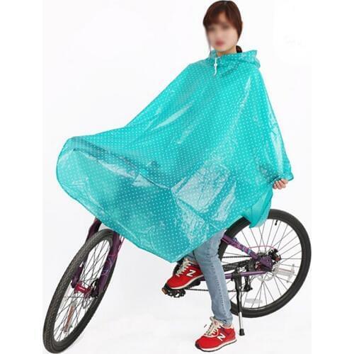 Fashion wave Bicycle Raincoat Men Women Rain Cape Poncho Hooded Windproof Rain Coat Mobility Scooter Cover Rain Coat