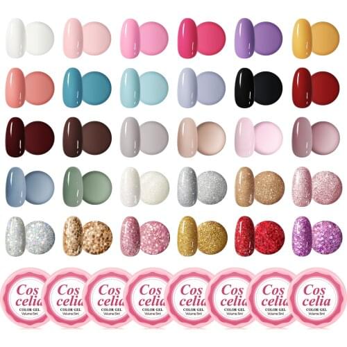 Extension Color Gel Set Nail UV Builder Gel Nail Art Crystal Gel Decoration Glitter Soak Off Gel Varnish Manicure Tools Kit