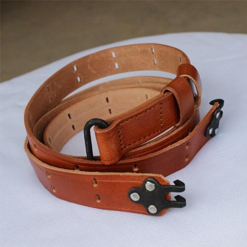 Outdoors WWII WW2 US Rifle Leather Sling M1 Garand Springfield M1907 M1903 Tactical Strap