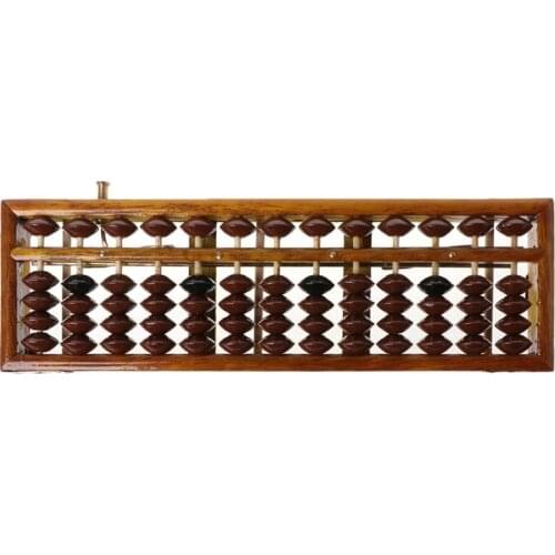Portable Chinese 13 Digits Column Abacus Arithmetic Soroban Calculating Counting Math Learning Tool School Office Use