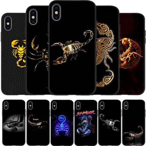 Scorpion Black TPU Silicone Soft Phone Case For iPhone 11 12 Pro X XR XS MAX 5 6 7 8 Plus SE 2020