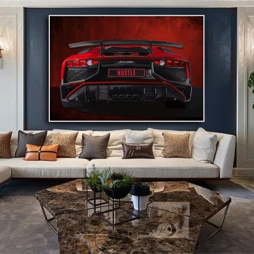 Modern Cool Supercar Inspirational Canvas Painting Motivational Wall Art Posters Prints for Living room Wall Pictures Decoration