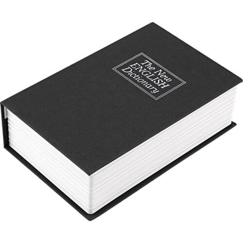 High Quality Hot Steel Simulation Dictionary Secret Book Safe Money Box Case Money Jewelry Storage Box Security Key Lock