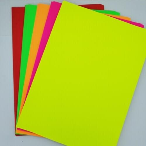 Standard shipping Mixed 5 colors A4 label blank, red, orange, green, dark pink, yellow self-adhesive for laser inkjet printer