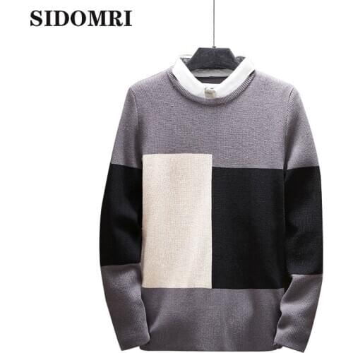 Men Sweaters Autumn winter clothing Solid color Men‘s sweater stretch Couple pullovers fashion warm sweaters