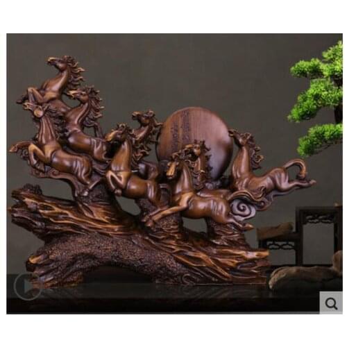 Eight Horse Animal Ornaments Type: Desktop Horse wine cabinet TV cabinet decoration Living room desktop gifts Home Room