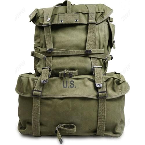 Military Ww2 Us Marine Corps Army M1945 Soldier Equipment Backpack Portfolio Soldier Military War Reenactments