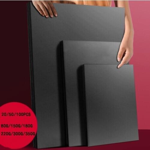 High Quality A4 Black Kraft Paper DIY Handmake Card Making Craft Drawing paper Thick Paperboard Cardboard