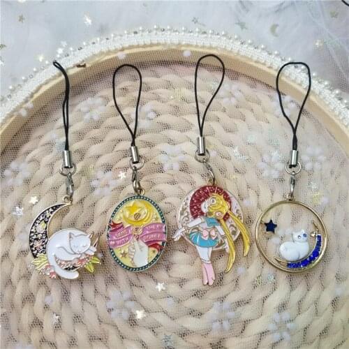 Japanese Cute Cat Smart Phone Strap Lanyards for IPhone/Samsung/Xiaomi/Huawei Mobile Phone Strap Key Hang Rope Phone Charm Decor