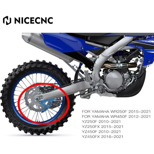 NICECNC Rear Brake Disc Guard Cover Protector For YAMAHA WR250F YZ250FX 15-21 WR450F 12-21 YZ250F YZ450F 10-21 YZ450FX 16-21
