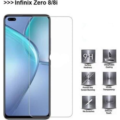 3-1PCS For Cristal Infinix Zero 8 Zero8 Tempered Glass 9D Protective Film Screen Protector For Infinix Zero 8i Pelicula de vidro