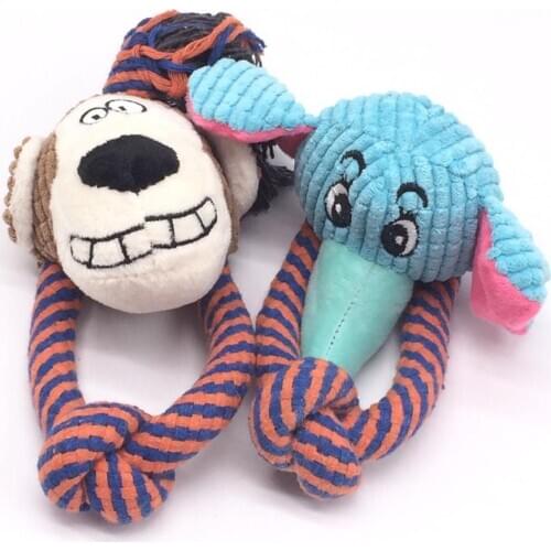 Puppy Chew Squeaker Toy Pet Dog Toys Squeaky Plush Sound Animal Shape Molar Toys Pet Tough Sound Training Treat Dog Toy