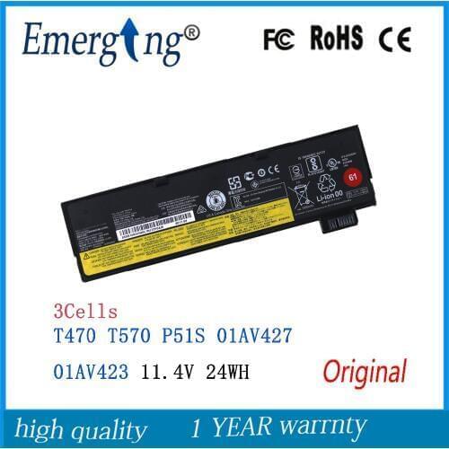 11.4V 24Wh New Original Laptop Battery for lenovo ThinkPad T470 T570 P51S 01AV427 01AV426