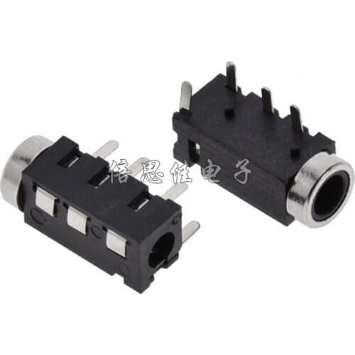 30pcs/Earphone socket 3.5 Audio seat PJ-320 4 Pin DIP Copper head Female seat