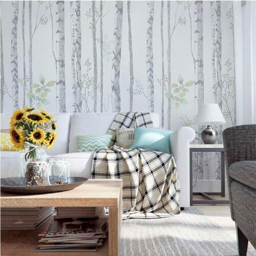 3D Village Retro Old Hand-painted wall paper 8D Mural Background Wallpapers Forest Tree Flower Wallpaper Bedroom Living Room