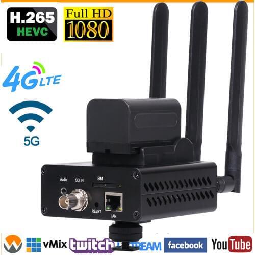 4G LTE SD HD SDI IP Streaming Encoder 3G SDI to IP Encoder RTMP RTSP SRT RTMPS Encoder for Live Streaming Server HD-SDI Over IP