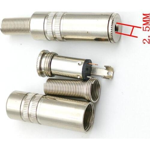 4pcs lot Metal 2.5 mm female socket for 2.5mm Jack plug Stereo Audio connectors