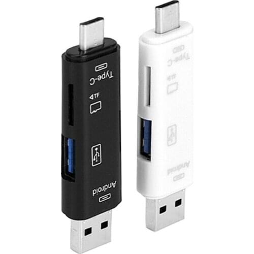 Type-c 5-in-1 OTG Card Reader Card Reader Memory Card Adapter For PC Laptop Accessories Multi Smart Cardreader Card Reader