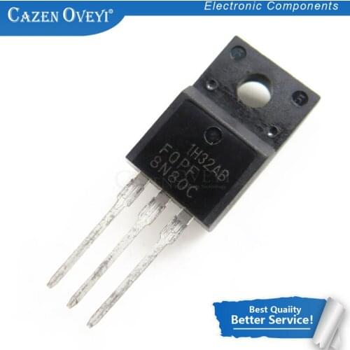 5pcs/lot FQPF8N80C 8N80C 8N80 TO-220 In Stock