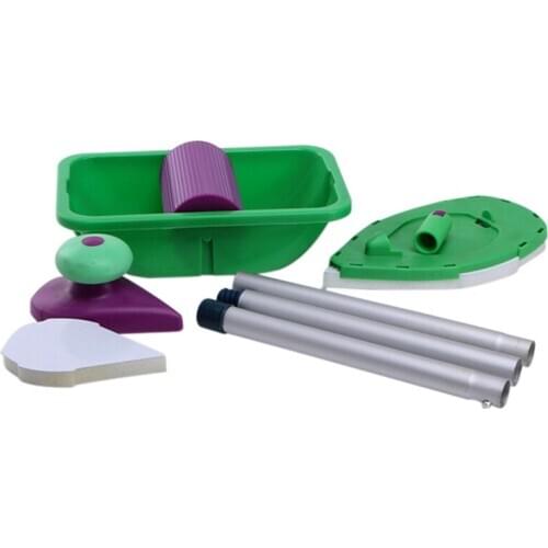 9Pcs/Set Paint Roller Tray Sponge Pads Kits Household Painting Brush Wall Decorative Hand Tools Home Room Diy Hand Tool Set