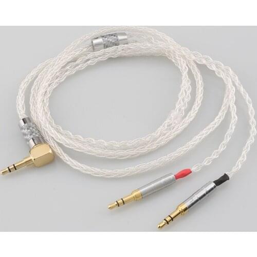 99% Pure Silver 8 Core Headphone Earphone Cable For Focal Clear Elear Elex Elegia Stellia earphone headset