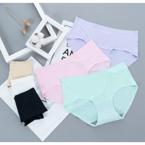 Seamless Panties Women Panties Sexy Female Underpants Briefs Invisible Pantys Solid Color Comfort Intimate Lingerie