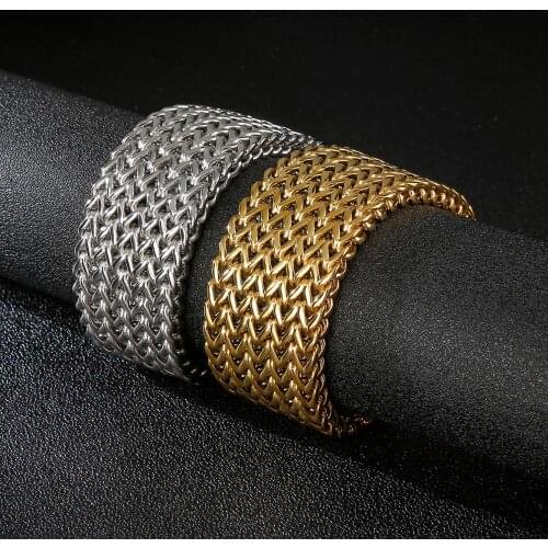 30mm Width Big Stainless Steel Mesh Bracelet Men Charm High Quality Brand Bracelet for Boyfriend Husband Father Day Gift