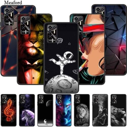 For Tecno Pova 2 Case Luxury Silicone TPU Soft Cover Phone Case For Tecno Pova2 LE7 Shockproof Protective Bumper Funda Coque