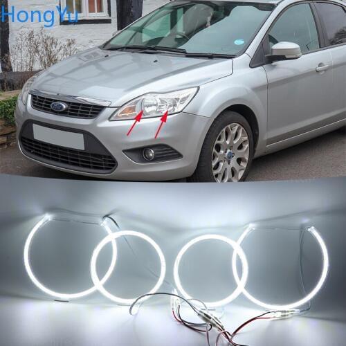 For ford focus MK 2 2004-2011 Europe Super Bright white color 3528 SMD led Angel Eyes kit daytime running light DRL