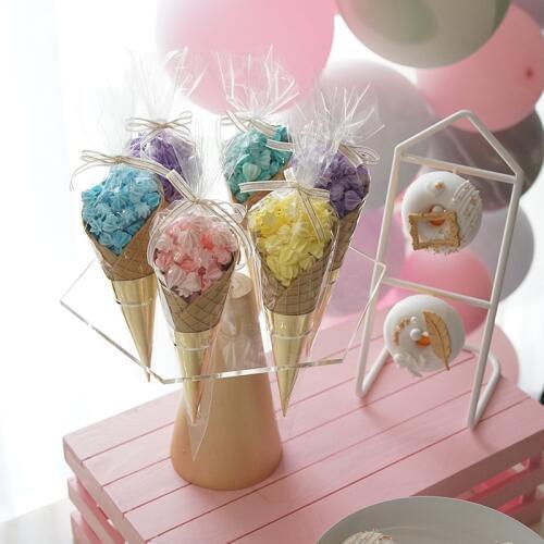 SWEETGO Artificial marlin bean Ice Cream Cone ornament emulate food dessert model made from clay showcase photography tools pros