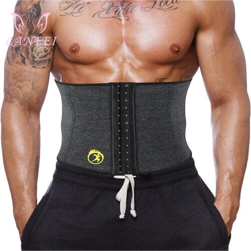 LANFEI Waist Trainer Body Shaper Slim Underwear Mens Thermo Neoprene Gym Fitness Modeling Corset Waist Support Weight Loss Belt