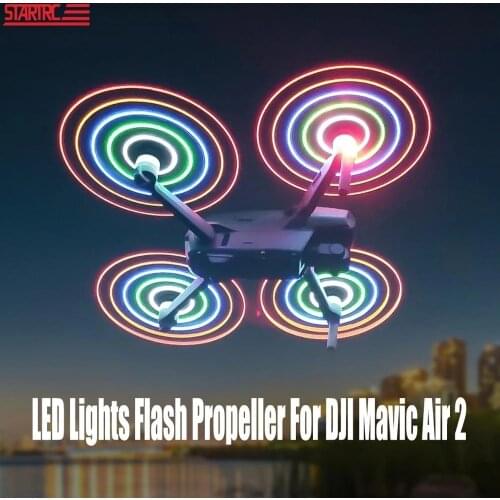 Mavic Air 2 LED Lights Flash Propeller 7238F Rechargeable Propeller Night Flying For DJI Mavic Air 2 Drone Propeller Accessories