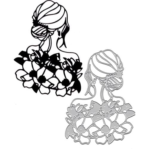 Beauty Girl Slimline Dies Scrapbooking Embossing Folders for Card Making Craft DIY Metal Cutting Dies Photo Alum Handmade