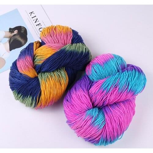 50g/ball Chunky Yarn Crochet Yarn Colorful Dyed Flashy Milk Cotton Yarn Baby Sweaters Knitting Mohair Wool Yarn Crochet Threads