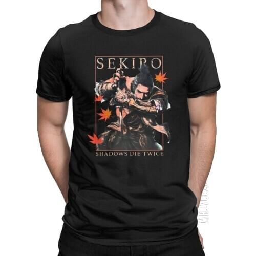 Mens Samurai Shinobi Sekiro Shadows Die Twice T Shirt Souls Game Japanese 100% Cotton Short Sleeve Tees New Arrival T-Shirt