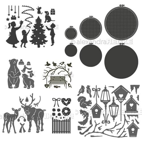 Christmas Decorations Set Metal Cutting Dies for DIY Scrapbooking Photo Album Decorative Embossing PaperCard Crafts Die2020
