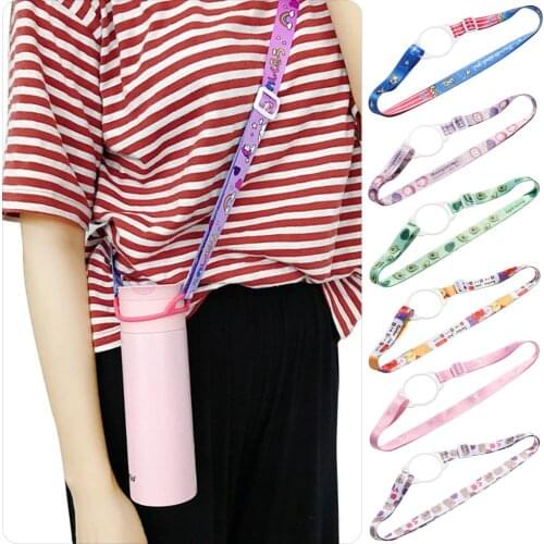 Cute Water Bottle Shoulder Strap Kettle Straps Accessories Adjustable Portable Baby Kettle Buckle Lanyard for Travel