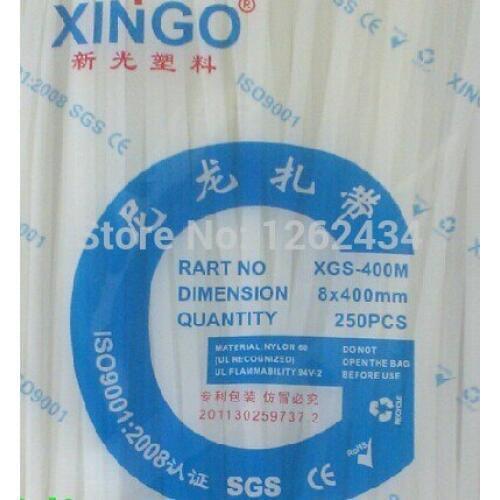 Nylon cable ties XGS-400M 8x400 self-locking type cable ties of plastic strapping band beam line with8*400international standard