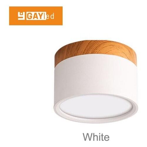 New Design LED Downlight Dimmable 5W 7W 9W12W15W Nordic Wood Modern Led Surface Mounted Ceiling Light Interior Decoration Light