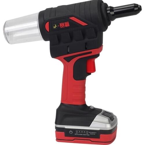 Portable Electric Rivet Gun Lithium Battery Fully Automatic Core Pulling Wireless Riveting Charging Mode Home Rivet Ram Machine