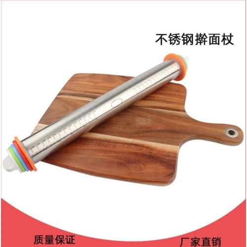 Adjustable Length Rolling Pin Stainless Steel Pastry Mold 43cm Cake Roller Dough Pin Baking Tools