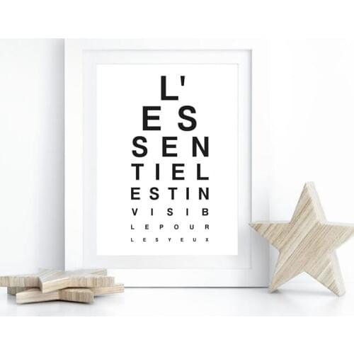 Little Prince French Version Quote Canvas Painting Kids Room Decor ,Le Petit Princ Print Wall Art Picture Modern Poster Bathroom