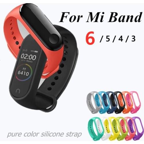 Pure Color Silicone strap for xiaomi mi band 4 3 bracelet Replacement wrist band Straps MiBand 4 Miband 3 Straps