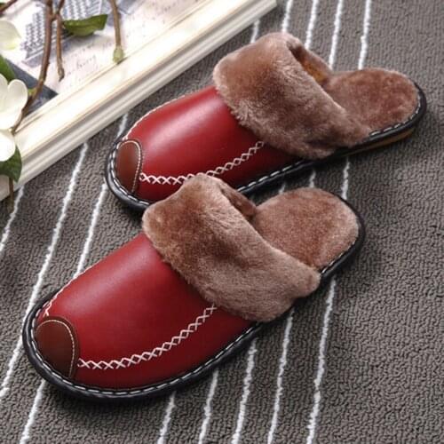 Warm Cotton Shoes Mens Winter Indoor Thick-soled Home Hair Slippers Men And Women Couples Slippers Shoes Pantuflas