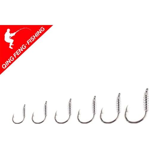 High Carbon Steel Spring Hook Barbed Swivel Carp Jig Fly Fishing Hooks With Hole For Fishing Tackle Accessories Jig