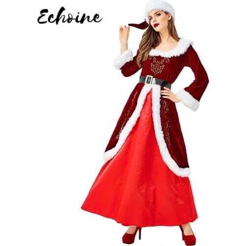 Adult Mrs. Santa Nick Powerful Queen Claus Womans Christmas Holiday Deluxe Santa Claus Cosplay Costume