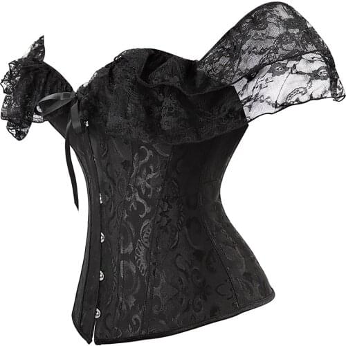 Women Short Sleeve Corset, Solid Color Tie-up Boat Neck Close-fitting Crop Tops, White/ Black New Style 2021